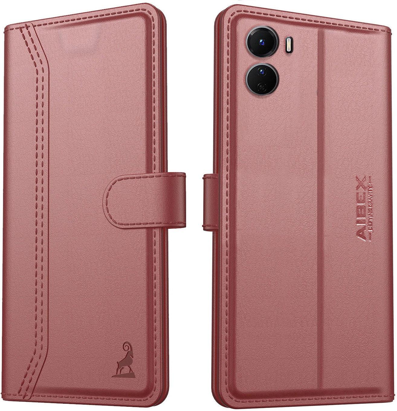Vivo Y16 / Vivo T2x 5G / Vivo Y56 5G Aibex PU Leather Flip Cover Foldable Stand - Aibex